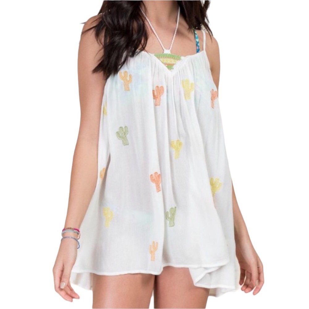 Francesca’s Collection White Cactus Swim Coverup